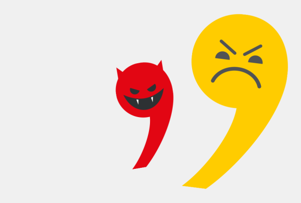 Запятая на прозрачном фоне