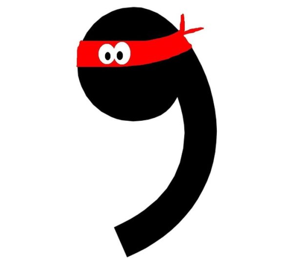 Запятая на прозрачном фоне