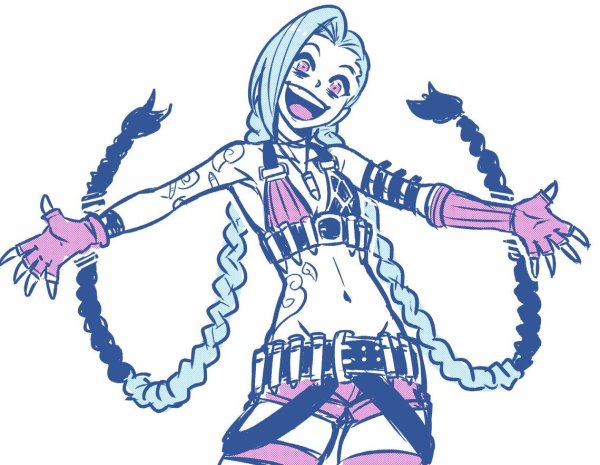 Джинкс чёрно белая