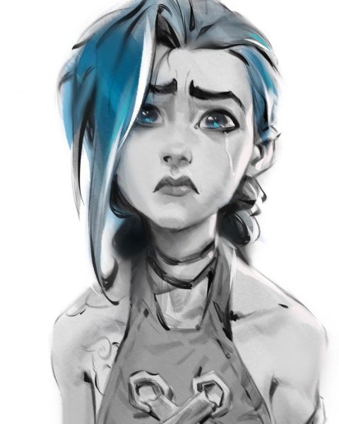 Джинкс аркейн скетч