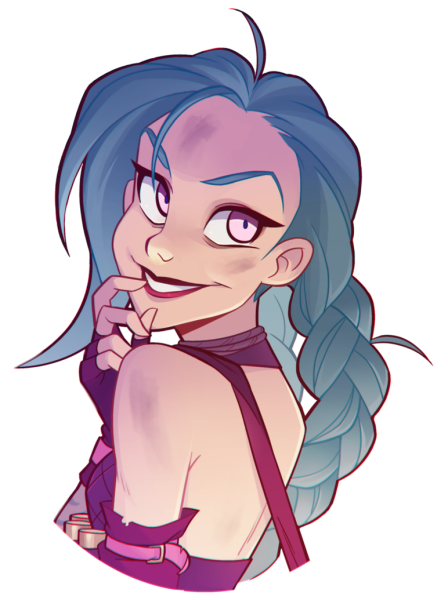 Лига легенд Джинкс нарисовать