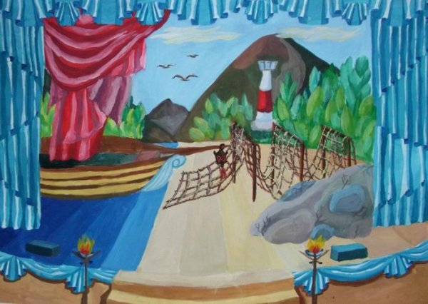 Декорации к спектаклю Недоросль Фонвизина