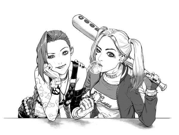 Раскраска отряд самоубийц