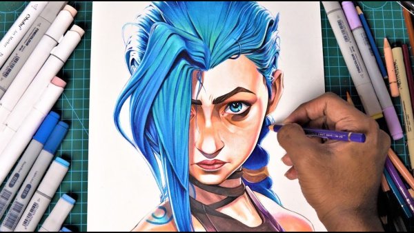 Джинкс аркейн скетч