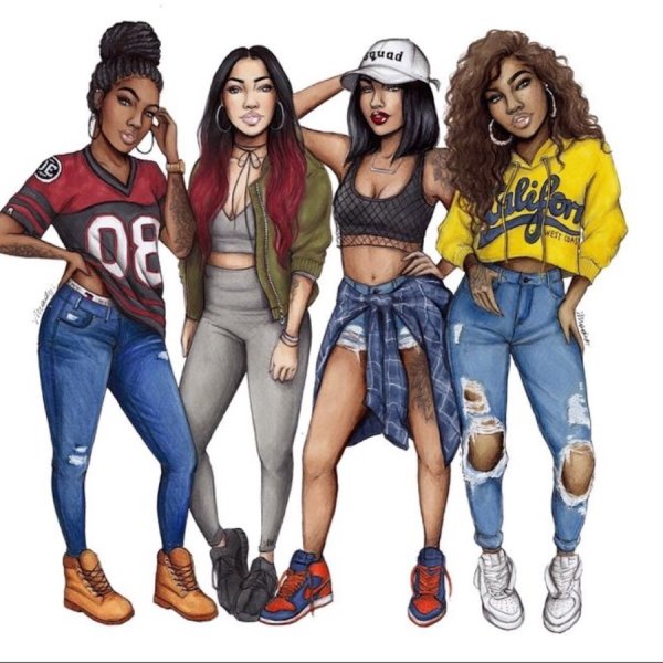 Фэшн иллюстрация спортивный стиль