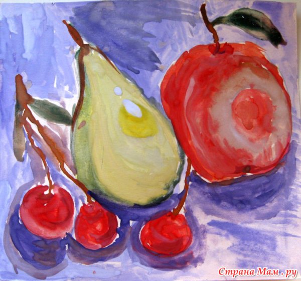Натюрморт с фруктами для детей