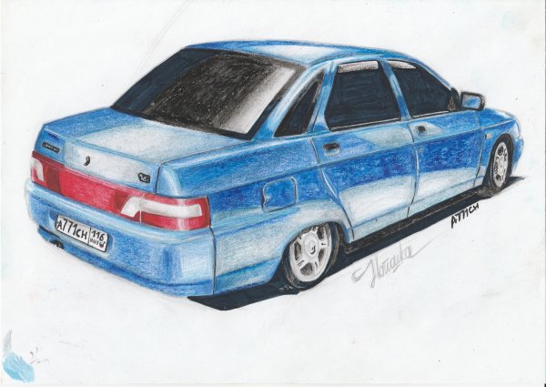Нарисовать ВАЗ 2110