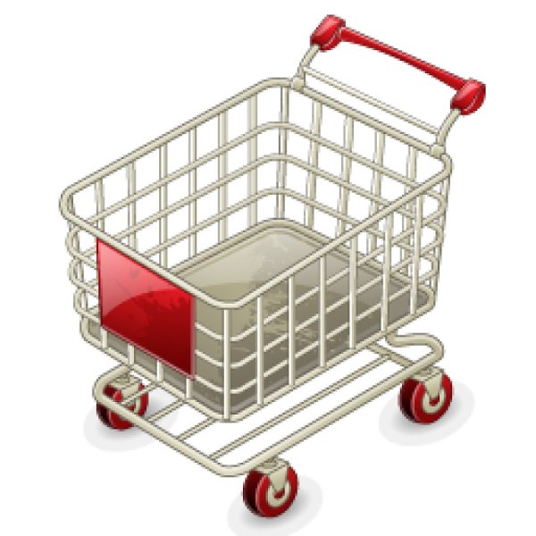 Тележка для продуктов без фона