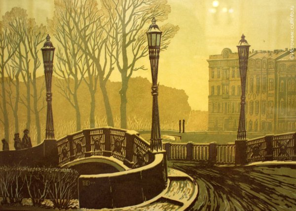 Линогравюра Добужинский