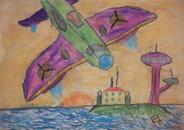 Самолет в будущем рисунок