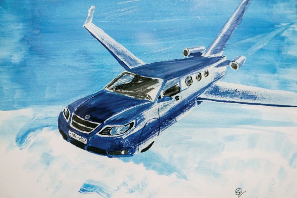 Сааб машина самолет