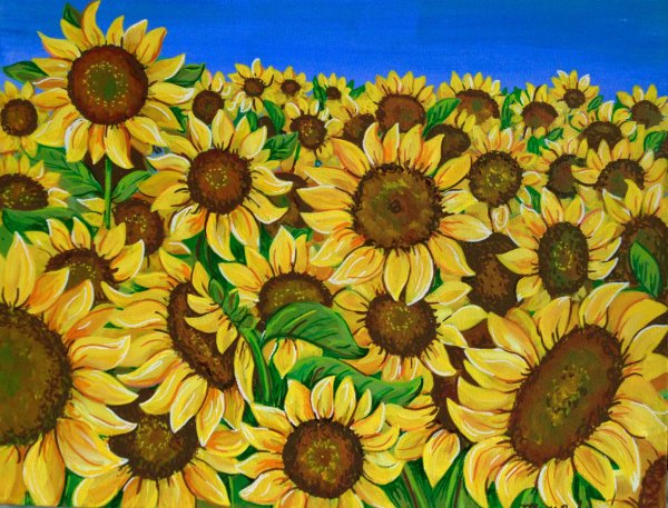 Винсент Ван Гог поле Подсолнухи