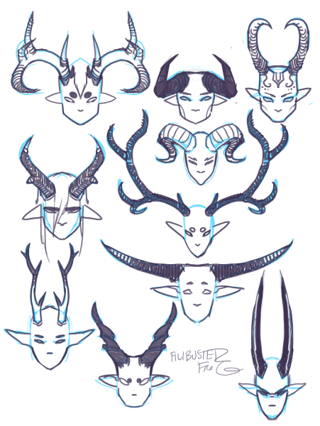 Рога демона референс