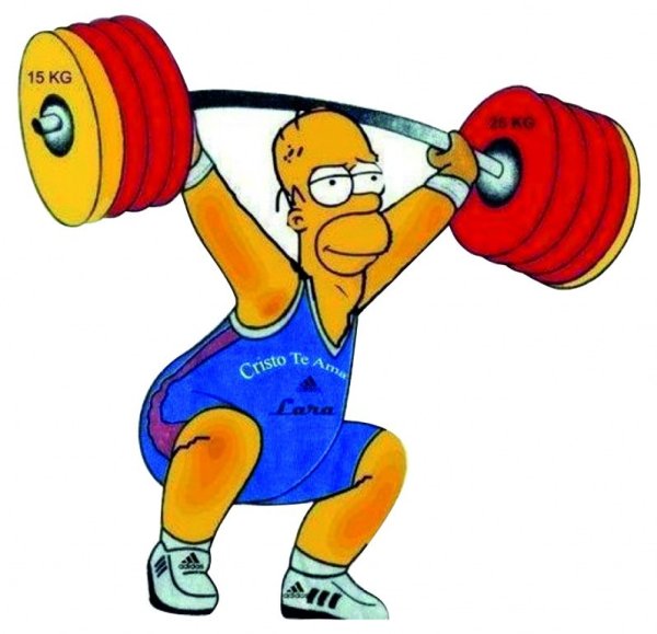 Спортсмен со штангой