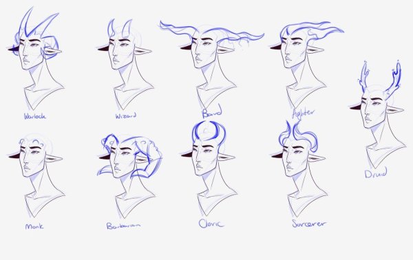 Рога сбоку референс