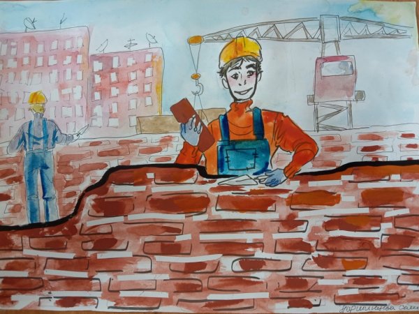 Раскраска Строитель