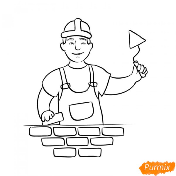 Строитель рисунок для детей