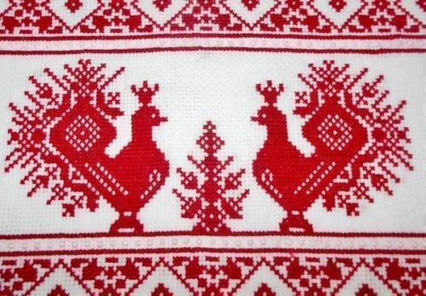 Обережная Славянская вышивка птица