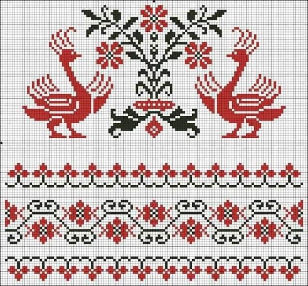 Русская народная вышивка орнамент рушник