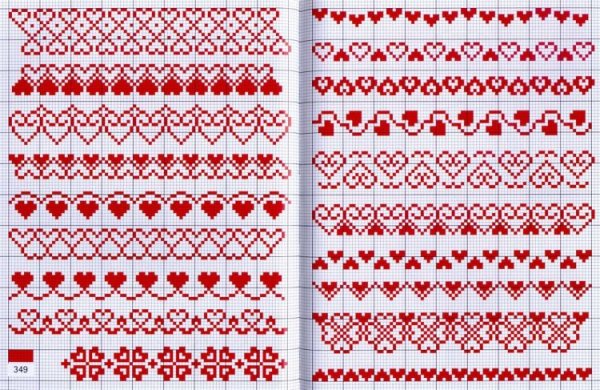Узоры вышивки крестом схемы