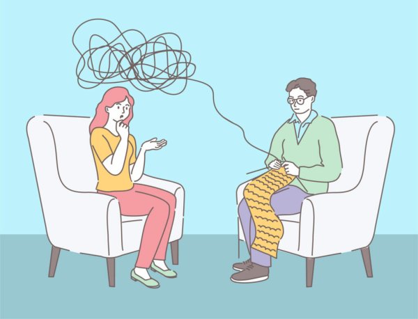 Психотерапевт иллюстрация