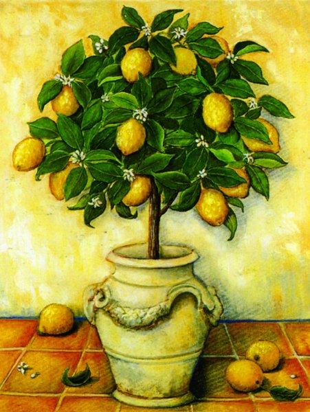 Фреска лимонное дерево Affresco