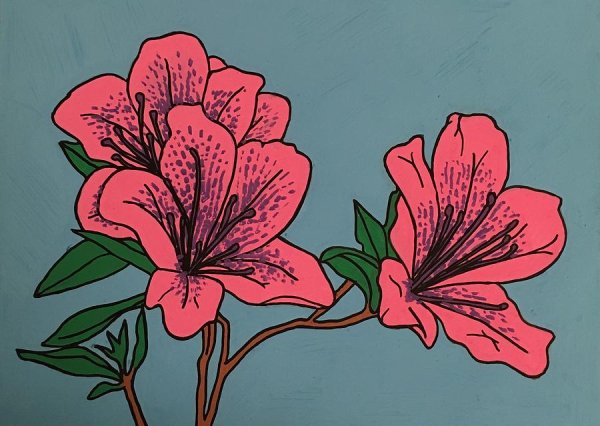 Цветок Азалия референс