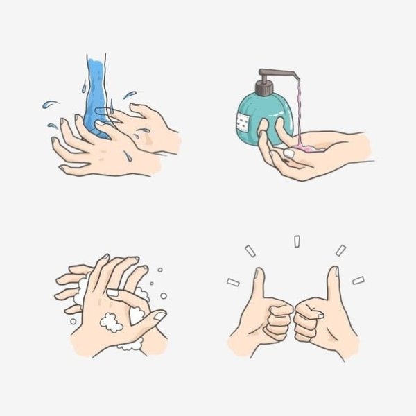 Мытье рук рисунок