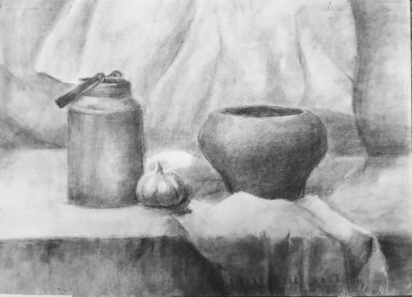 Станковая Графика углем