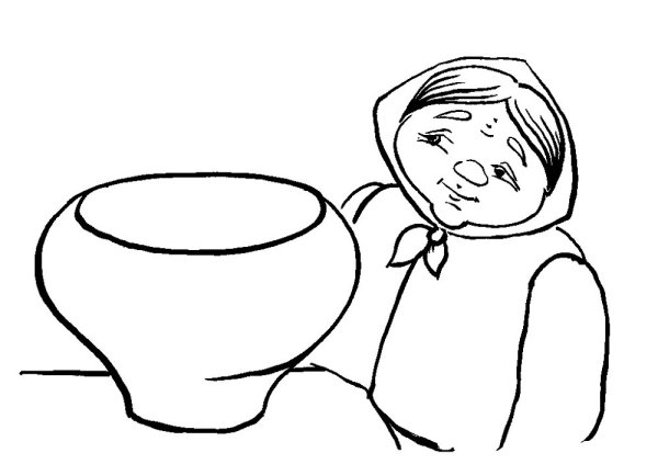 Горшочек раскраска