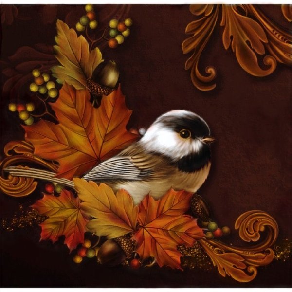 Картина птицы осенью