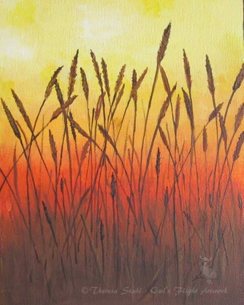 Пшеница акварель