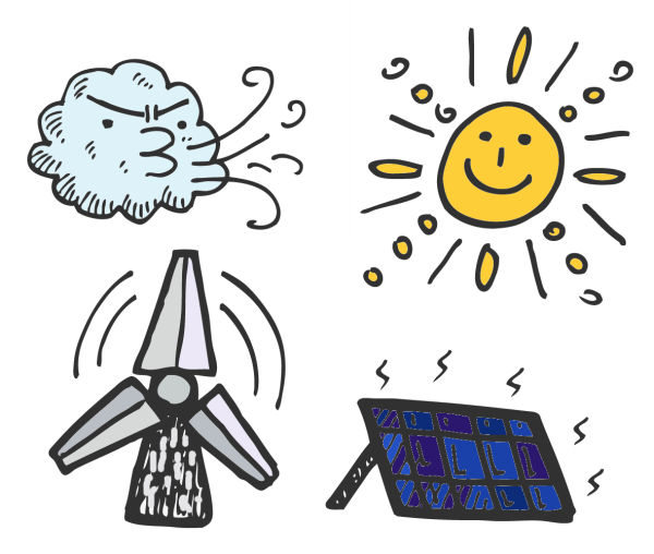 Солнечные батареи иллюстрация