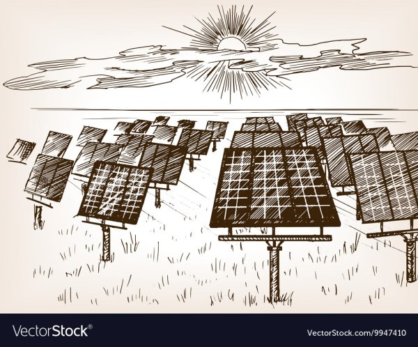 Солнечные батареи иллюстрация