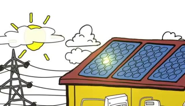 Анимация солнечные батареи