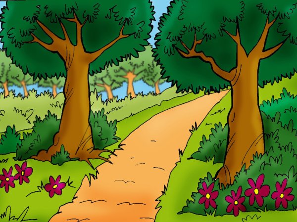 Лес тропинка мульт