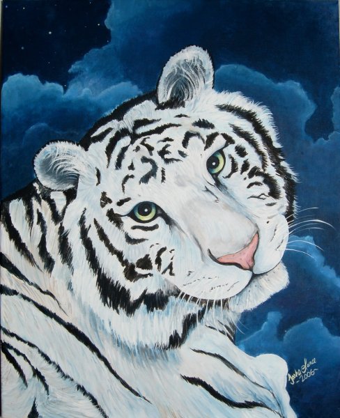 Картина белого тигра