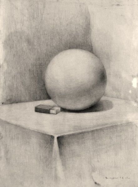 Натюрморт с гипсовым шаром