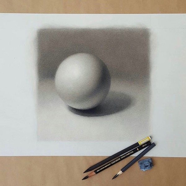 Поэтапное рисование шара