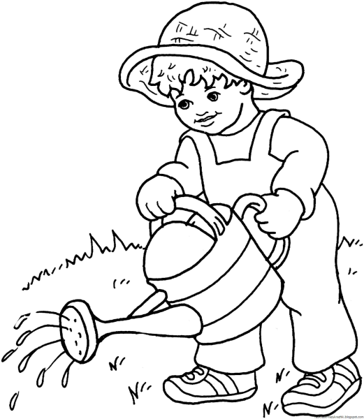 Огород раскраска для детей