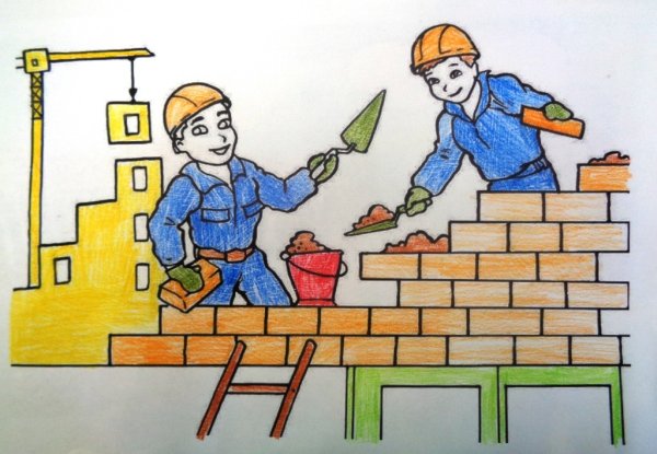 Стройка рисунок