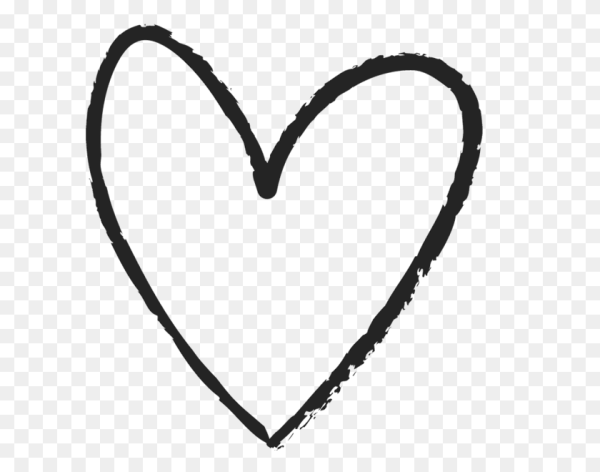 Черное сердечко на прозрачном фоне