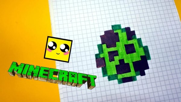 Картинки по клеточкам майнкрафт
