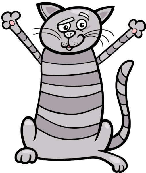 Полосатый кот раскраска для детей