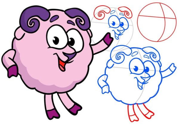 Смешарики картинки для срисовки