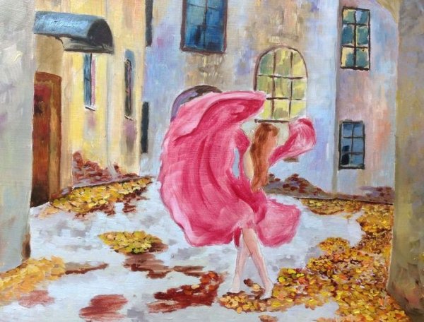 Осенние листья пастелью