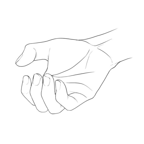 Руки контур аниме