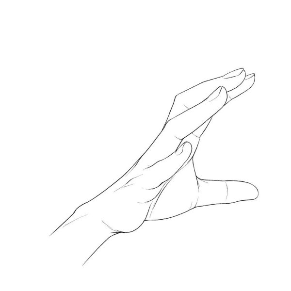 Рука нарисованная тянется