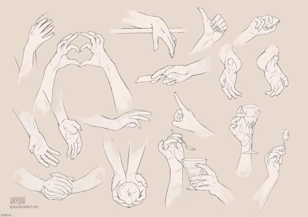 Позы рук для рисования