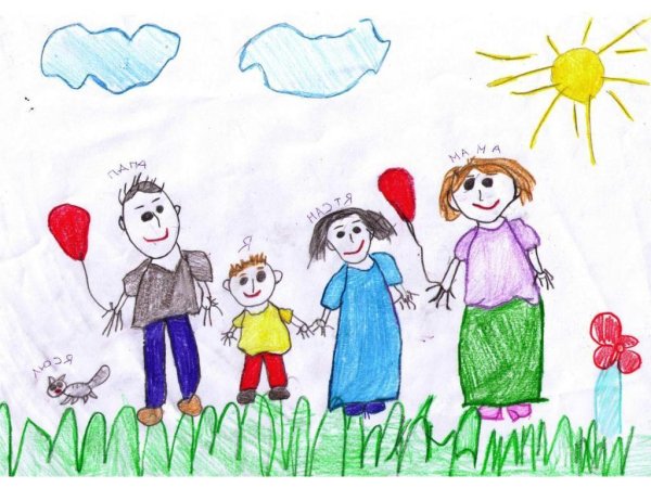 Рисование наша дружная семья